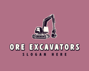 Excavation Quarry Mining logo design