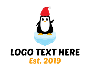 Arctic - Ice Penguin Christmas logo design