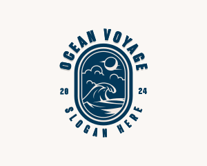 Beach Ocean Wave logo design