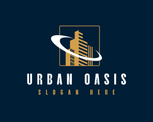 City - Skyscrapers City Building logo design