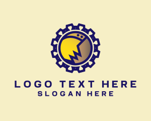 Engineer - Construction Excavation Cog logo design