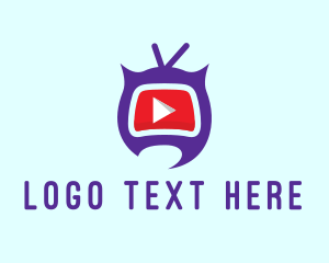 Youtube Channel - Purple TV Video Vlog logo design