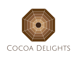 Brown Spider Web Octagon logo design