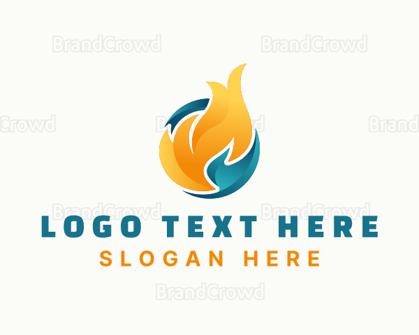 Heating Torch Flame Logo