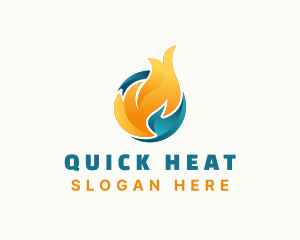 Heating Torch Flame  logo design