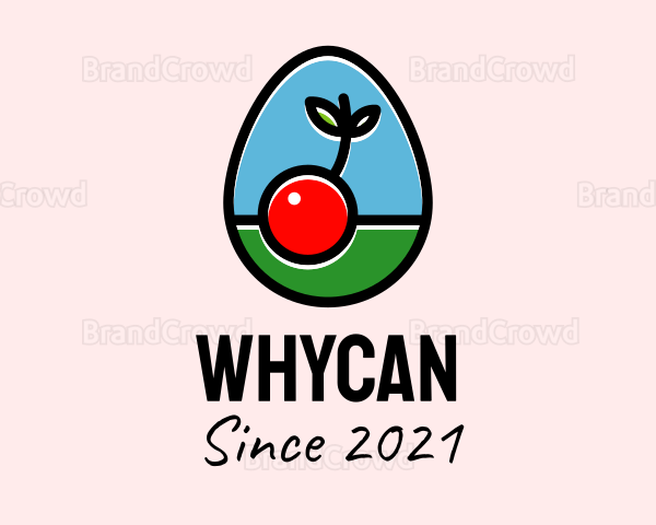 Cherry Fruit Egg Logo