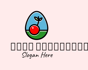 Cherry Fruit Egg Logo