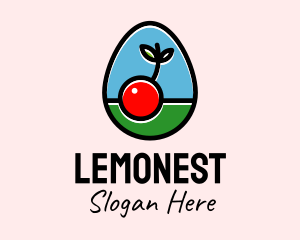 Cherry Fruit Egg Logo