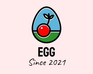 Cherry Fruit Egg logo design