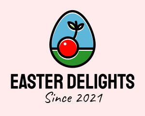 Cherry Fruit Egg logo design