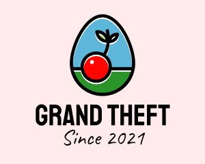 Cherry Fruit Egg logo design