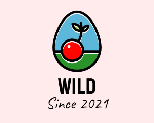 Leaf - Cherry Fruit Egg logo design