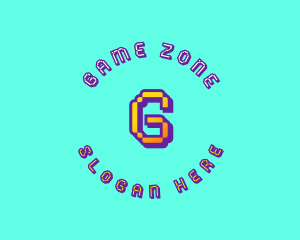 Pixel Retro Gaming logo design