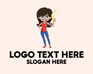 Boomerang Woman Cartoon Logo