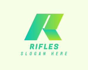 Slant Business Letter R logo design