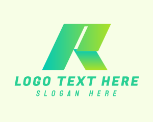 Slant Business Letter R Logo