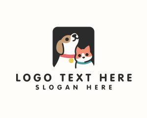 Hound - Cat Dog Pet Collar logo design