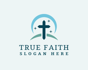 Belief - Christian Cross Ministry logo design