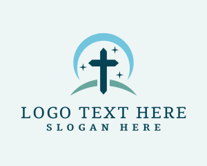 Bible Study - Christian Cross Ministry logo design