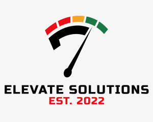 Level - Engine Meter Number 7 logo design