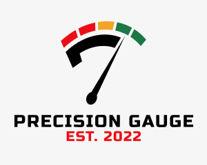 Gauge - Engine Meter Number 7 logo design