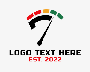 Level - Engine Meter Number 7 logo design