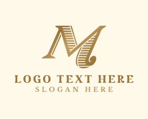 Typography - Decorative Boutique Letter M logo design