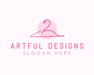 Flamingo Clothing Hanger logo design