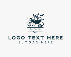 Landscaping - Gardener Wheelbarrow Landscaping logo design