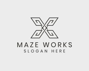 Maze - Maze Company Letter X logo design