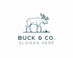 Buck - Wild Moose Sanctuary logo design