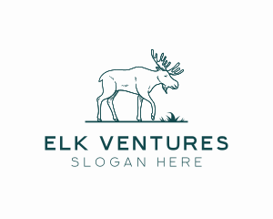 Elk - Wild Moose Sanctuary logo design