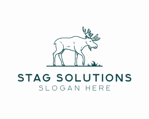 Stag - Wild Moose Sanctuary logo design