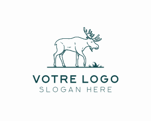 Stag - Wild Moose Sanctuary logo design