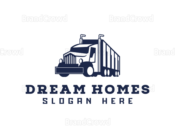 Trailer Cargo Truck Logo