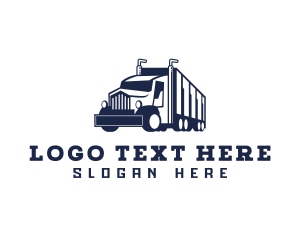 Haulage - Trailer Cargo Truck logo design