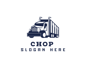 Trailer Cargo Truck  Logo
