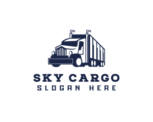 Trailer Cargo Truck  logo design