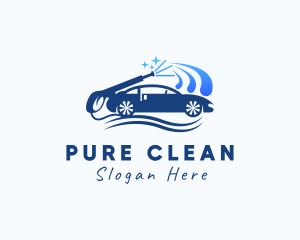 Car Pressure Washer Cleaning logo design