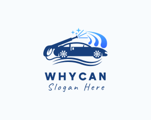 Sedan - Car Pressure Washer Cleaning logo design