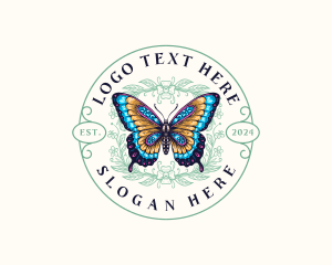Floral Beauty  Butterfly logo design