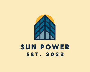 House Solar Panel Power logo design