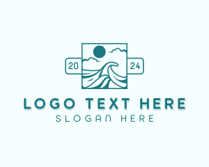 Surf - Surfing Beach Wave logo design