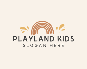 Playful Rainbow Daycare logo design