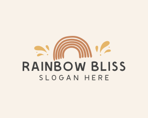 Playful Rainbow Daycare logo design