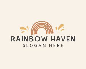 Playful Rainbow Daycare logo design