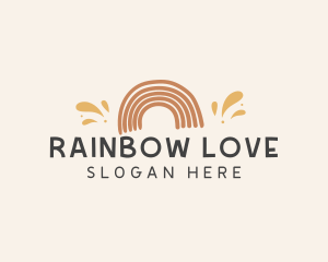 Playful Rainbow Daycare logo design