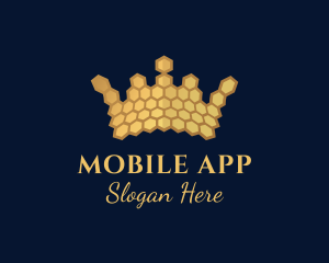 Gold Hexagon Crown Logo
