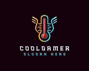 Thermometer Cooling Heating Logo