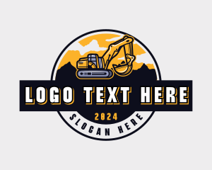 Excavator Construction Equipment Logo